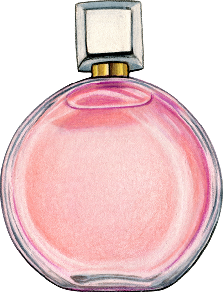 Watercolor Colorful Perfume Bottle