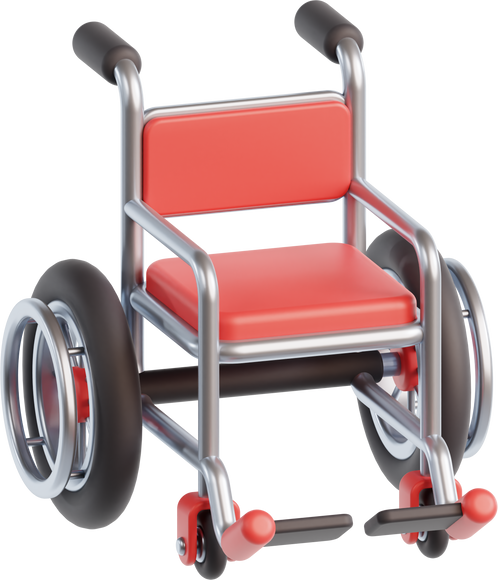 3D Wheel Chair Illustration