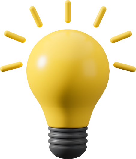 Light bulb 3d illustration